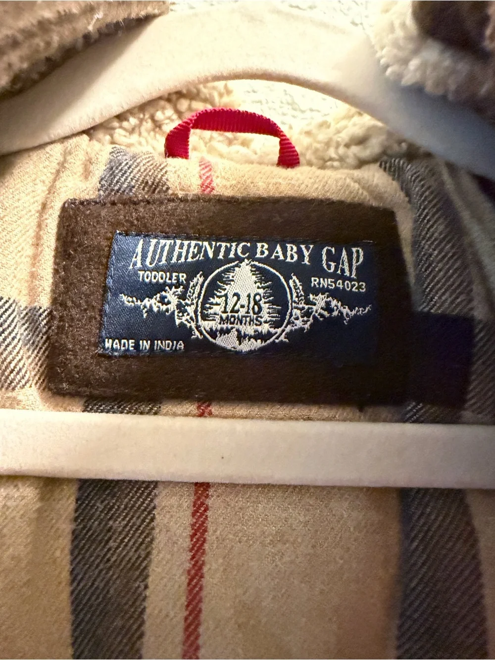 Vintage Gap Baby Unisex Brown Wool Blend lined Hooded Toggle Pea Coat